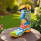 Talavera Boot Planter | Hand-Painted Mexican Flower Pot Art