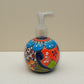Round Talavera Soap Dispenser | Hand-Painted Ceramic Bottle