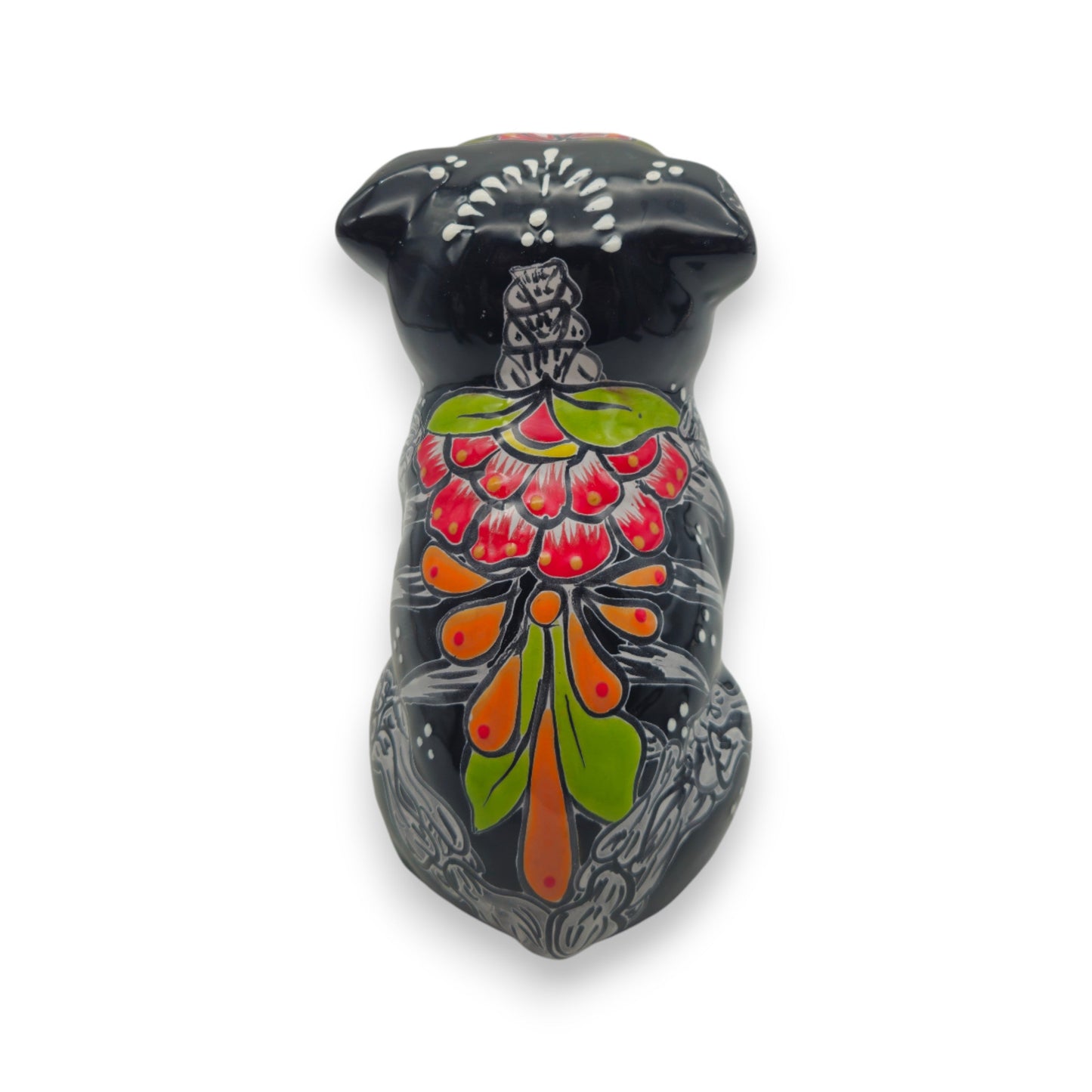 Day of the Dead Bulldog Figurine | Handmade Talavera Dog Statue