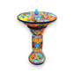 Talavera Bird Bath with Center Ball | Colorful Mexican Garden Art