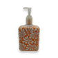Talavera Ceramic Soap Pump | Orange Brown Bathroom Accent