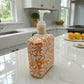 Talavera Ceramic Soap Pump | Orange Brown Bathroom Accent
