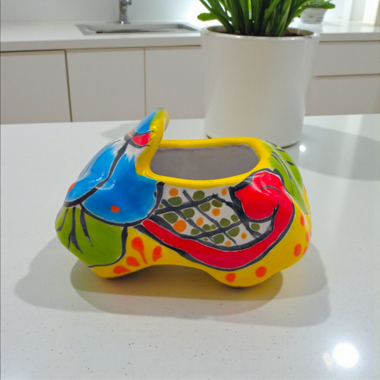 Mini Talavera Car Planter | Hand-Painted Mexican Figurine