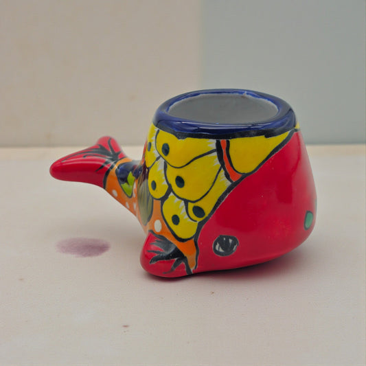 Talavera Whale Planter | Colorful Small Mexican Animal Pot