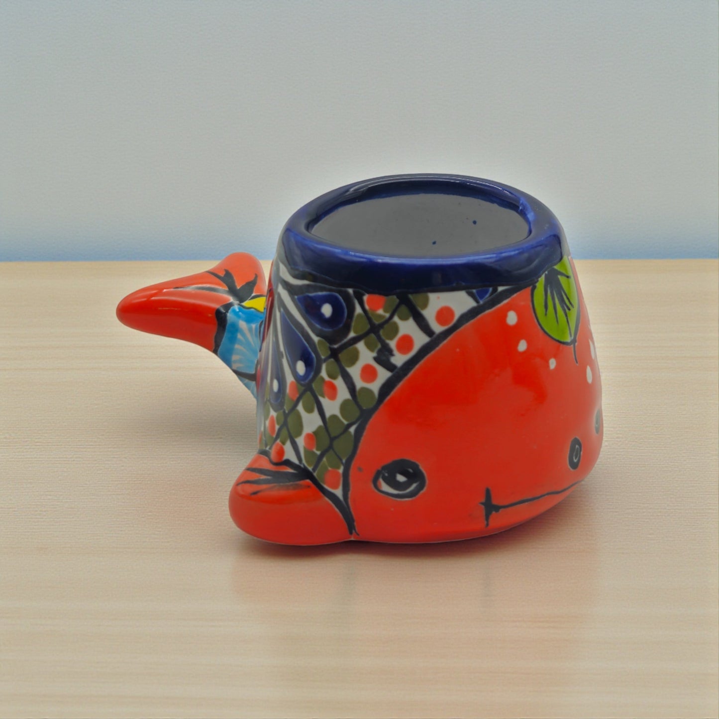 Talavera Whale Planter | Colorful Small Mexican Animal Pot