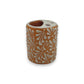 Orange Brown Talavera Toothbrush Holder | Mexican Ceramic Decor