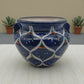 Blue Peacock Talavera Pot | Hand-Painted Mexican Ceramic