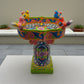 Colorful Talavera Bird Bath | Hand-Painted Ceramic Garden Art