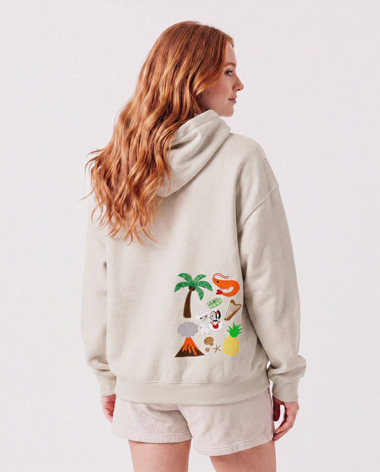 Veracruz Embroidery Patchwork Oversized Hoodie