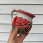 Pink Engobe Barro Hand-Painted Mug