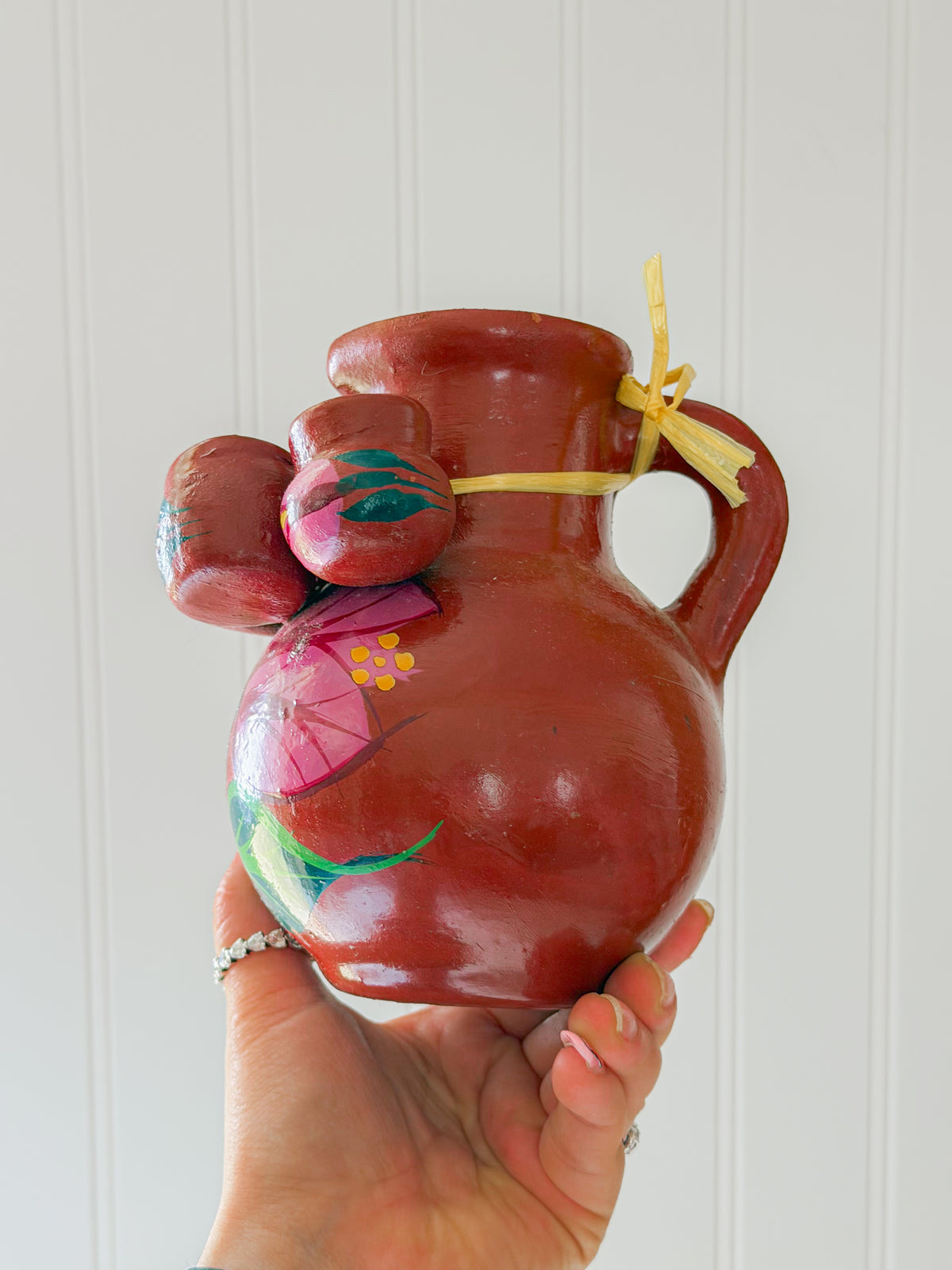 Small Pitcher Floral w/ mini mugs