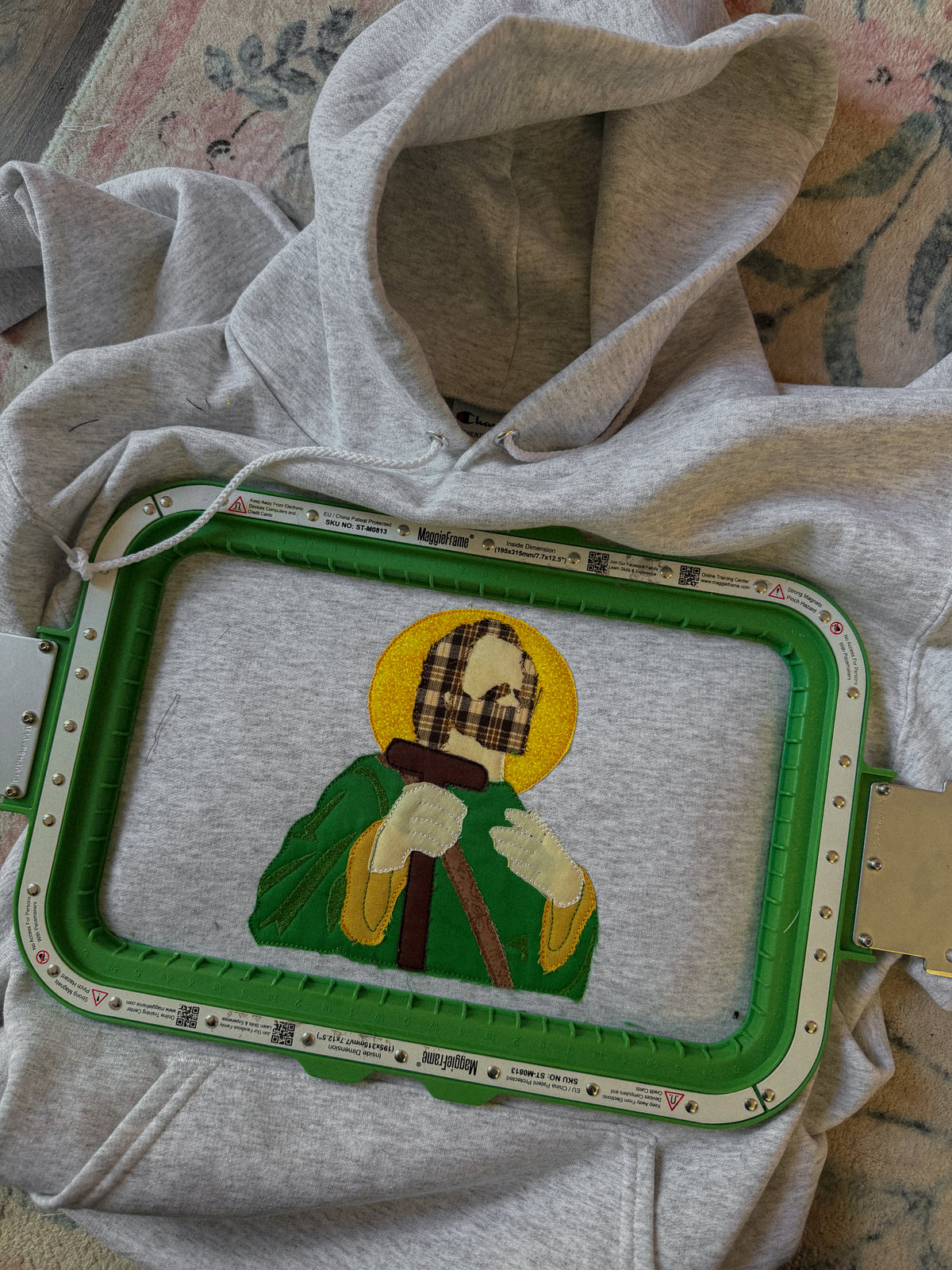 San Judas Tadeo Appliqué Hoodie
