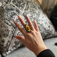 Glass Bead Huichol stretch ring