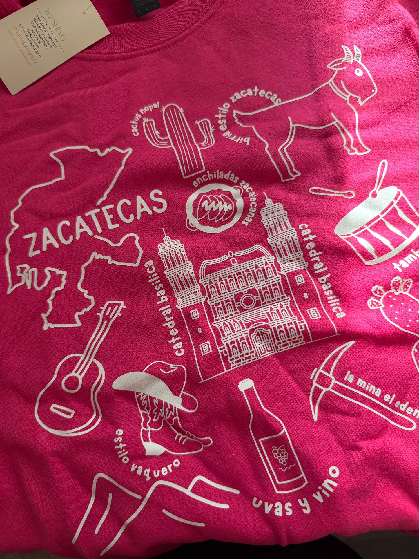 Zacatecas Hibiscus Pink Sweater