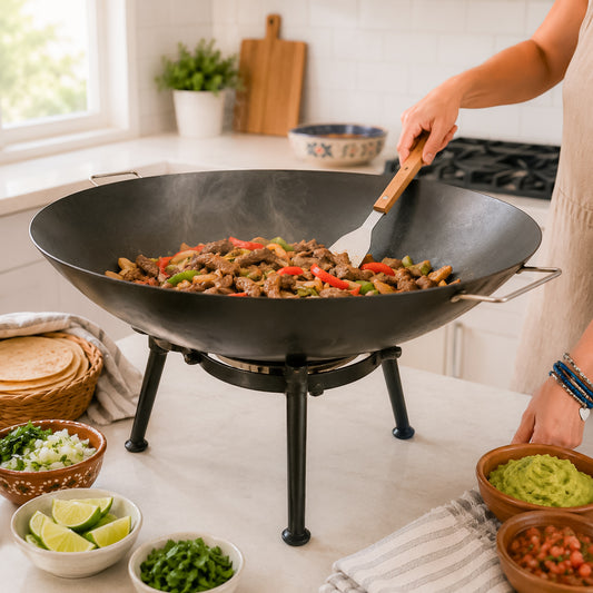 Heavy-duty Steel Discada 23" with Legs / BBQ Disc / Wok