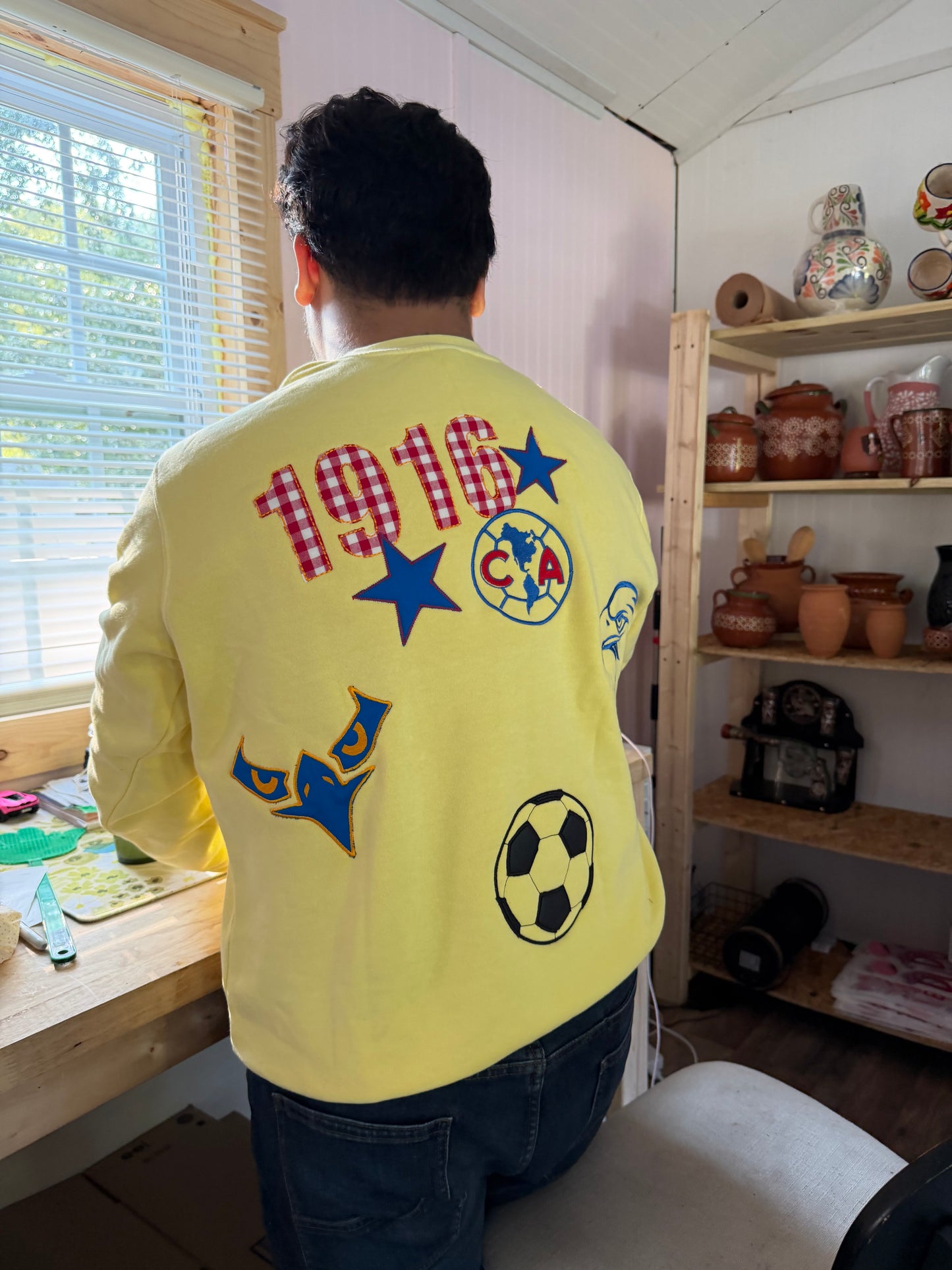 Club América 1916 Vintage-Inspired Embroidery Soccer Sweater