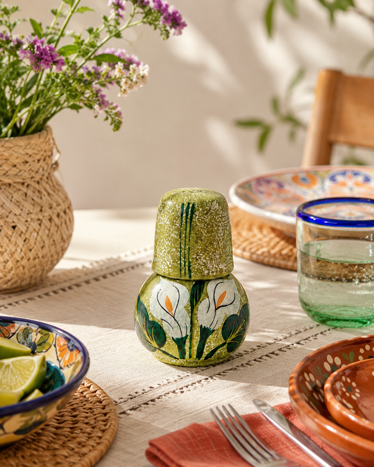 Small Hand Painted Cantaro with Cup
