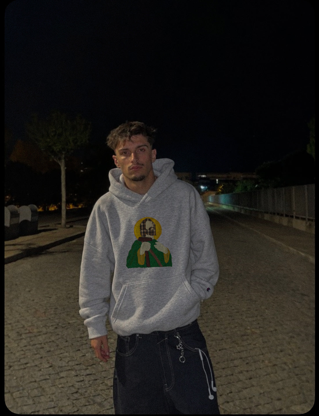 San Judas Tadeo Appliqué Hoodie