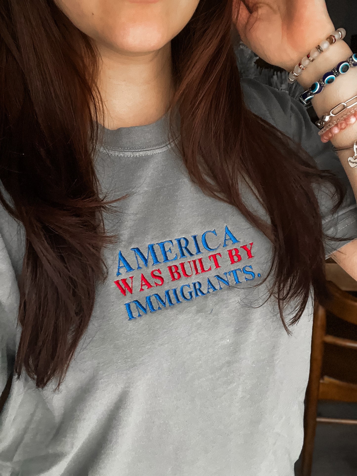 Comfort Colors America Was Built By Immigrants Shirt Pro Immigrants Shirt Human Rights Tee No Human Is Illegal Shirt Social Justice Shirt