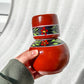 Small Red Hand Painted Cantaro with Cup