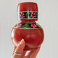 Small Red Hand Painted Cantaro with Cup