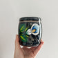 Black Ceramic Floral Artesanal Mug