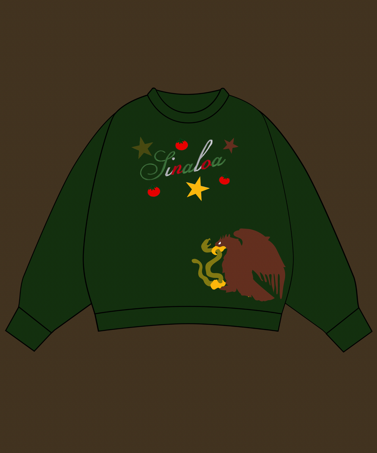 Custom Mexico State Applique Crewneck