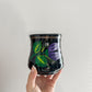 Black Ceramic Floral Artesanal Mug