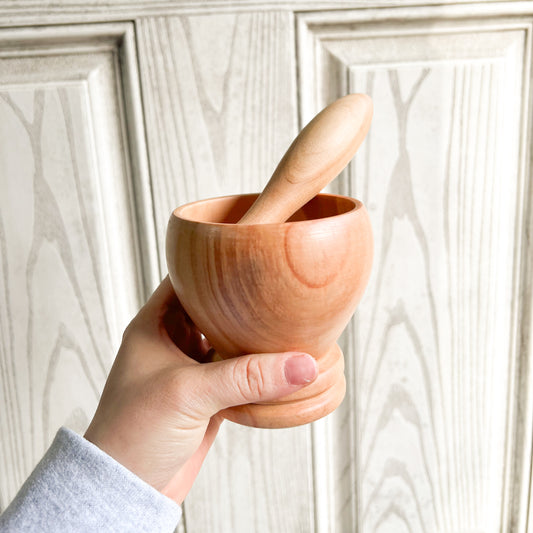 Traditional Small Wood Molcajete