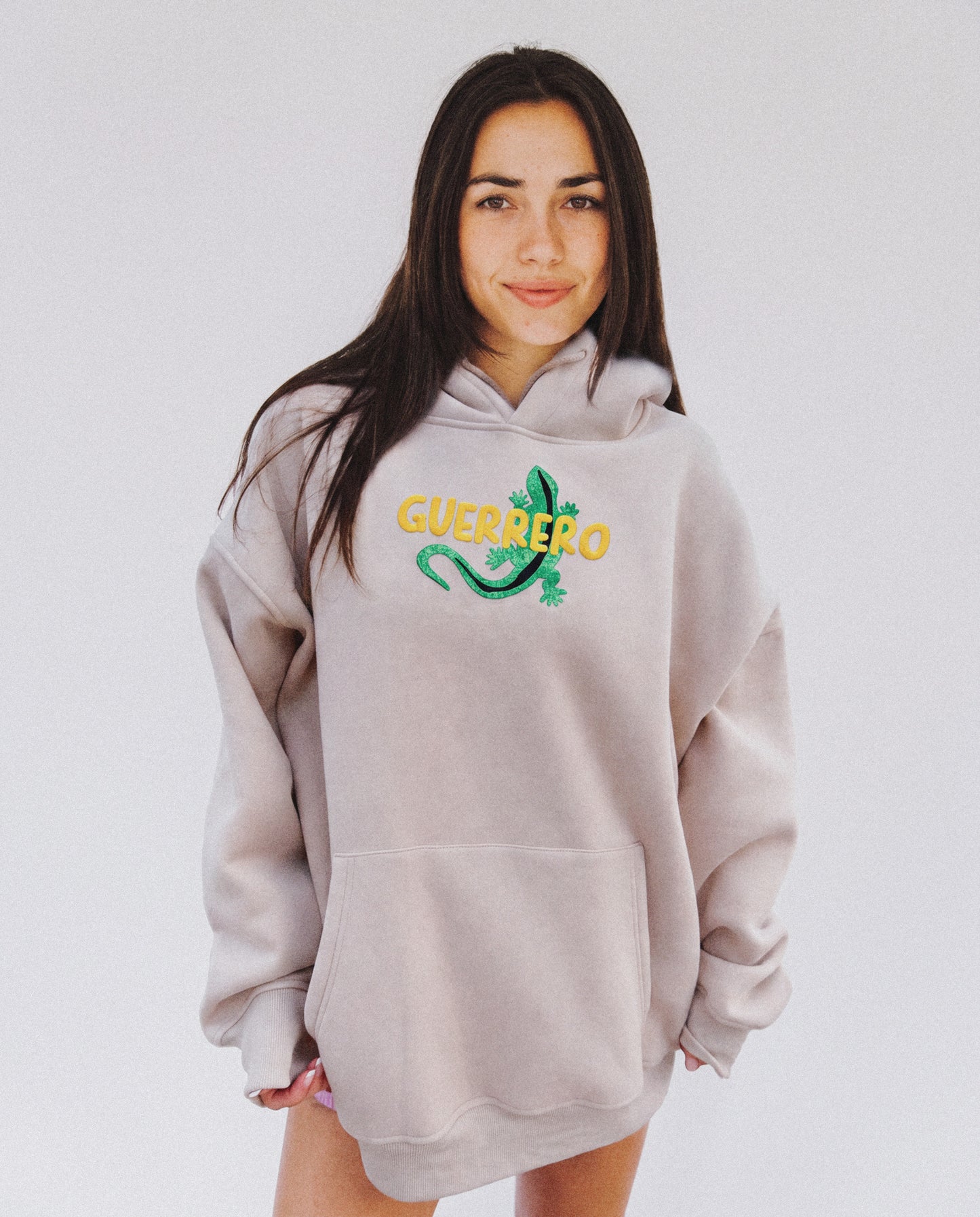 Guerrero Embroidery Patchwork Oversized Hoodie