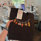Fall Charm Necklace Embroidered Sweater