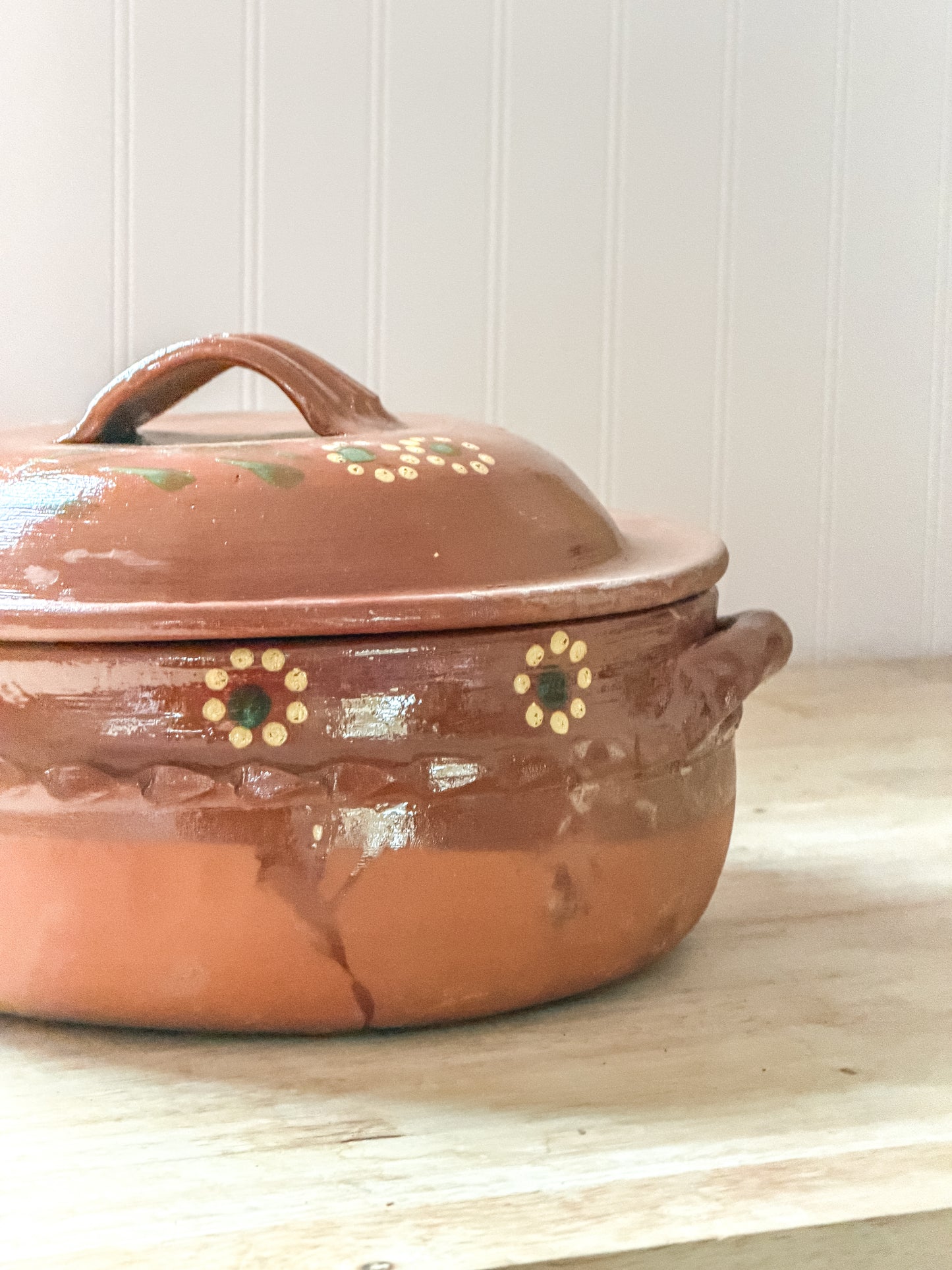 Large 1.5kg Barro Cazuela Con Tapa