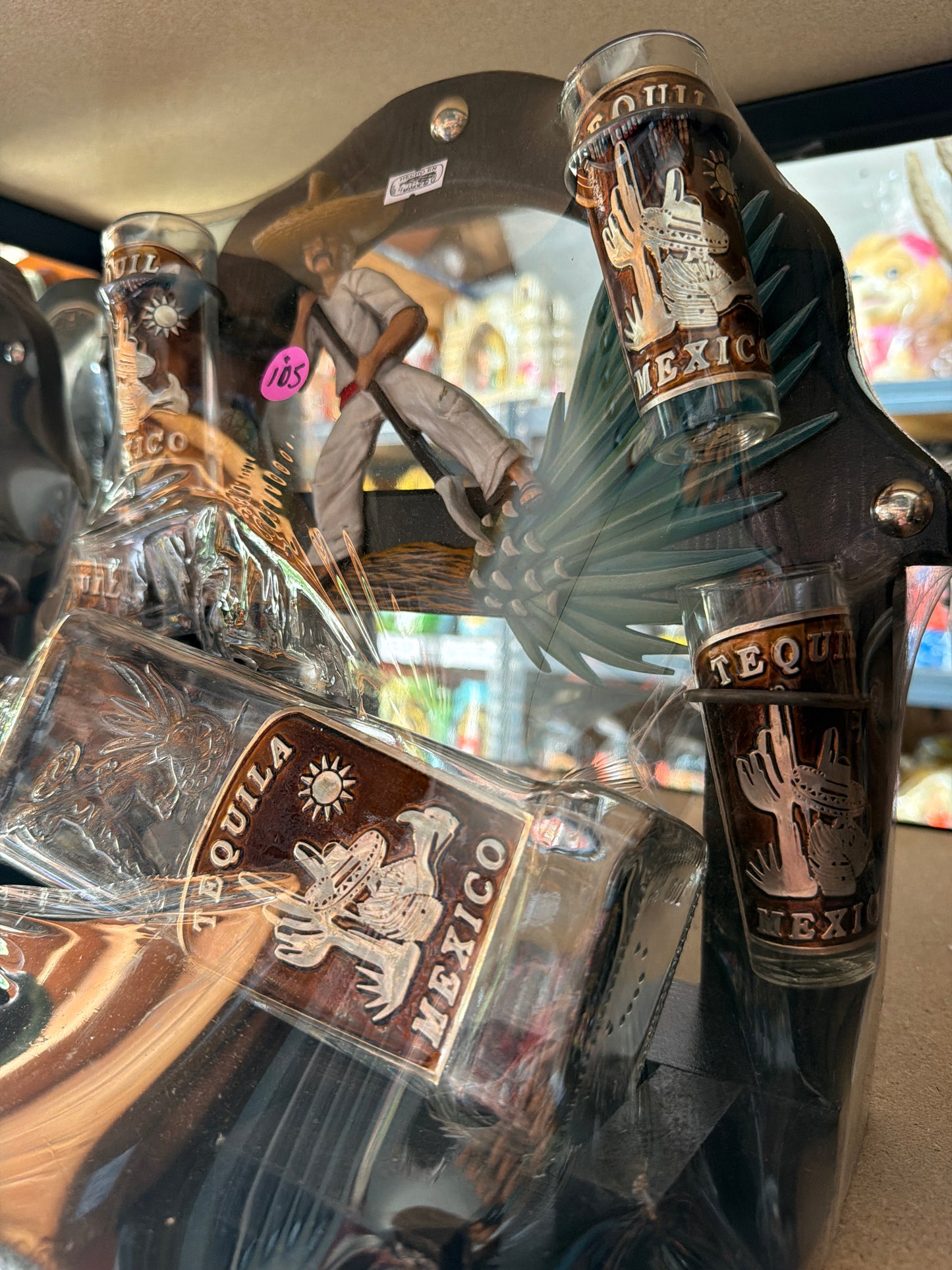 Tequilero Agave con 4 Shots
