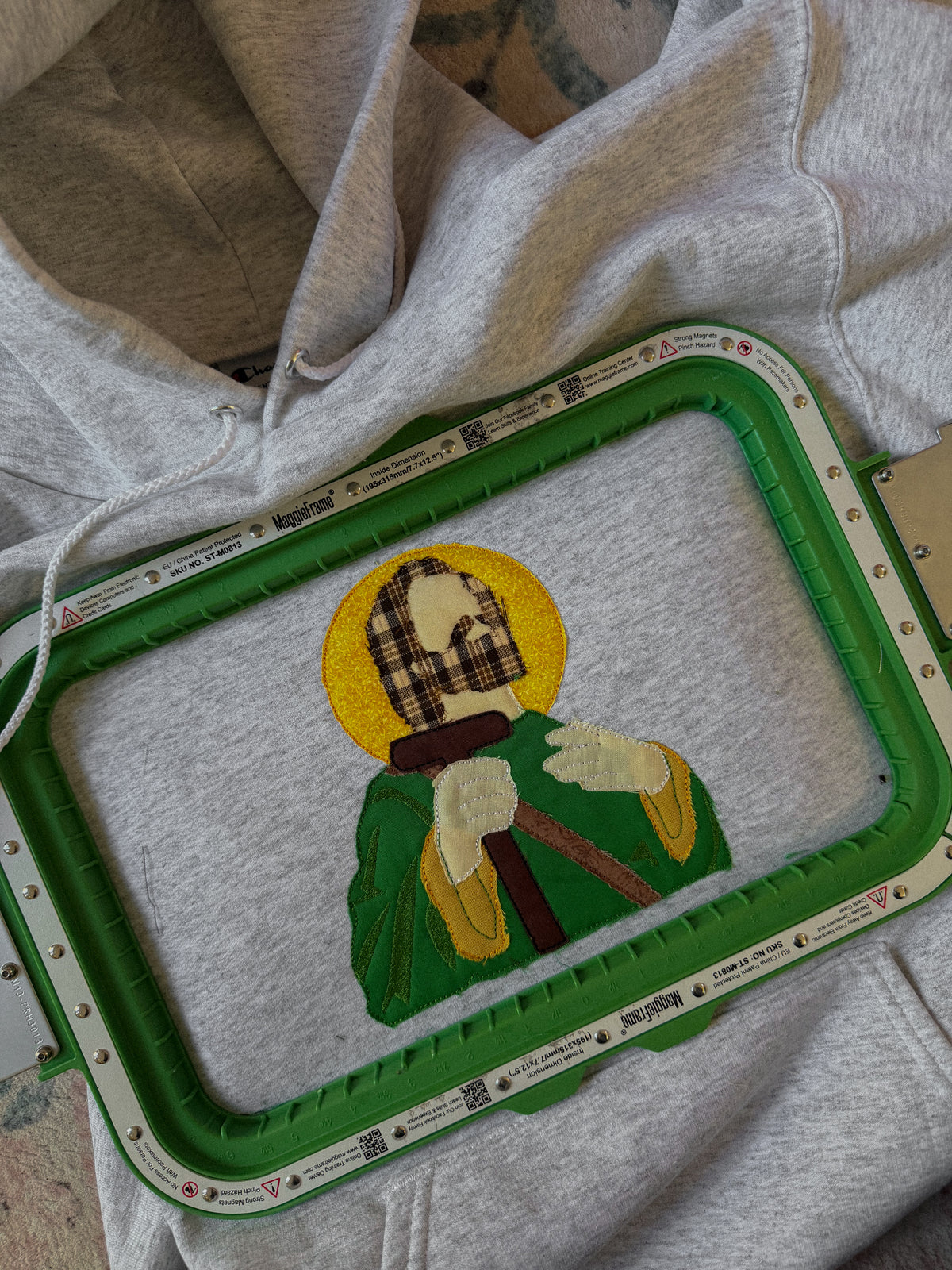San Judas Tadeo Appliqué Hoodie