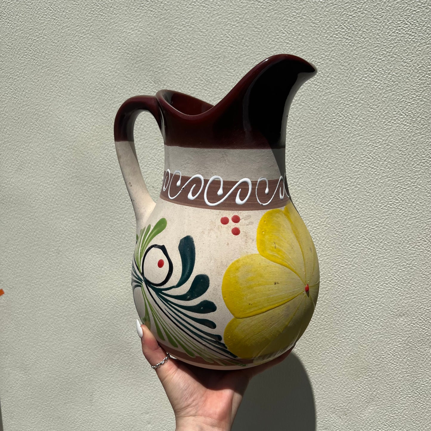 Mexican Jalisco Pitcher Set w/ Cups