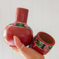 Small Red Hand Painted Cantaro with Cup