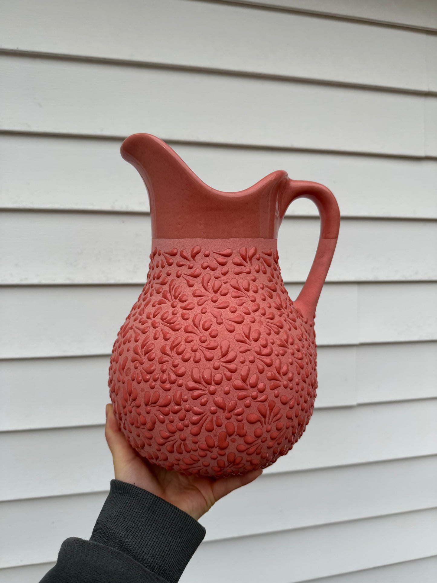 Hand-Painted Pink Pitcher