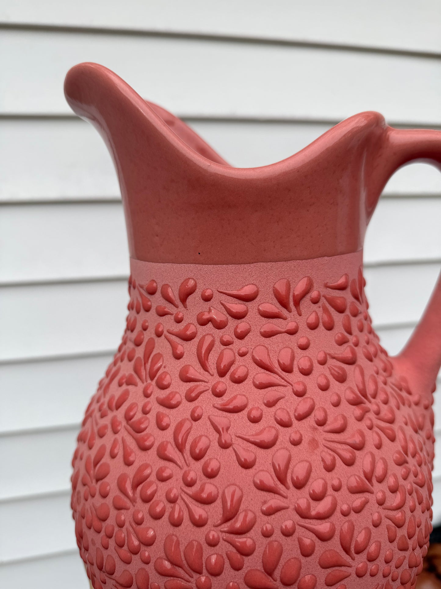 Hand-Painted Pink Pitcher