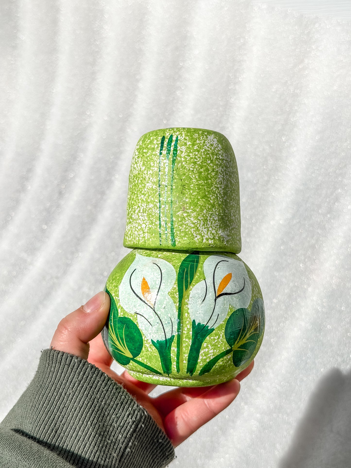 Small Hand Painted Cantaro with Cup