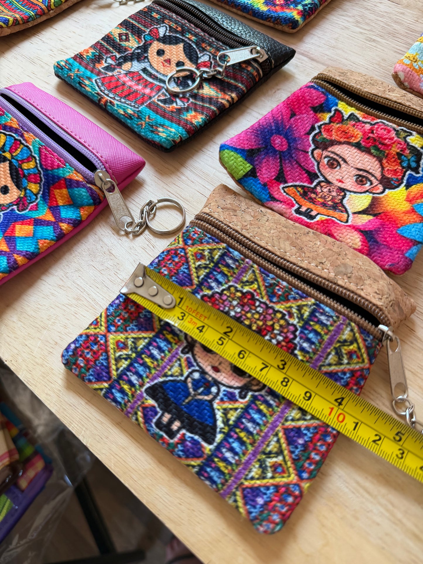 Frida Kahlo Coin Purse Wallet Keychain