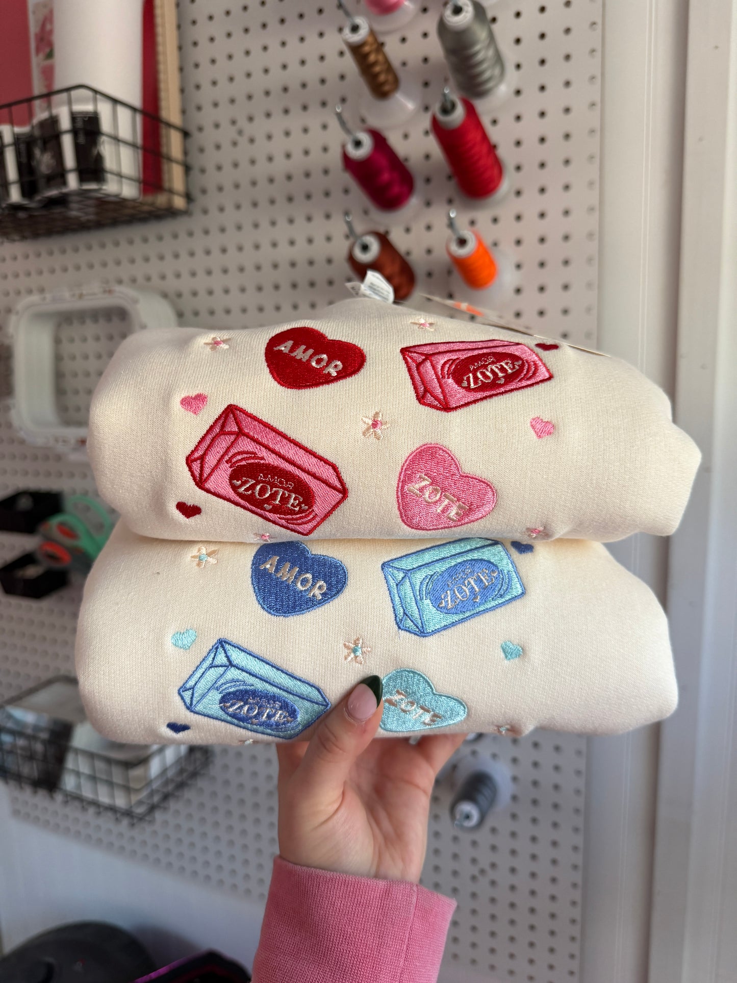 AmorZote Valentines Embroidered Crewneck (ADD 2 FOR 10% OFF)