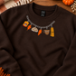 Fall Charm Necklace Embroidered Sweater