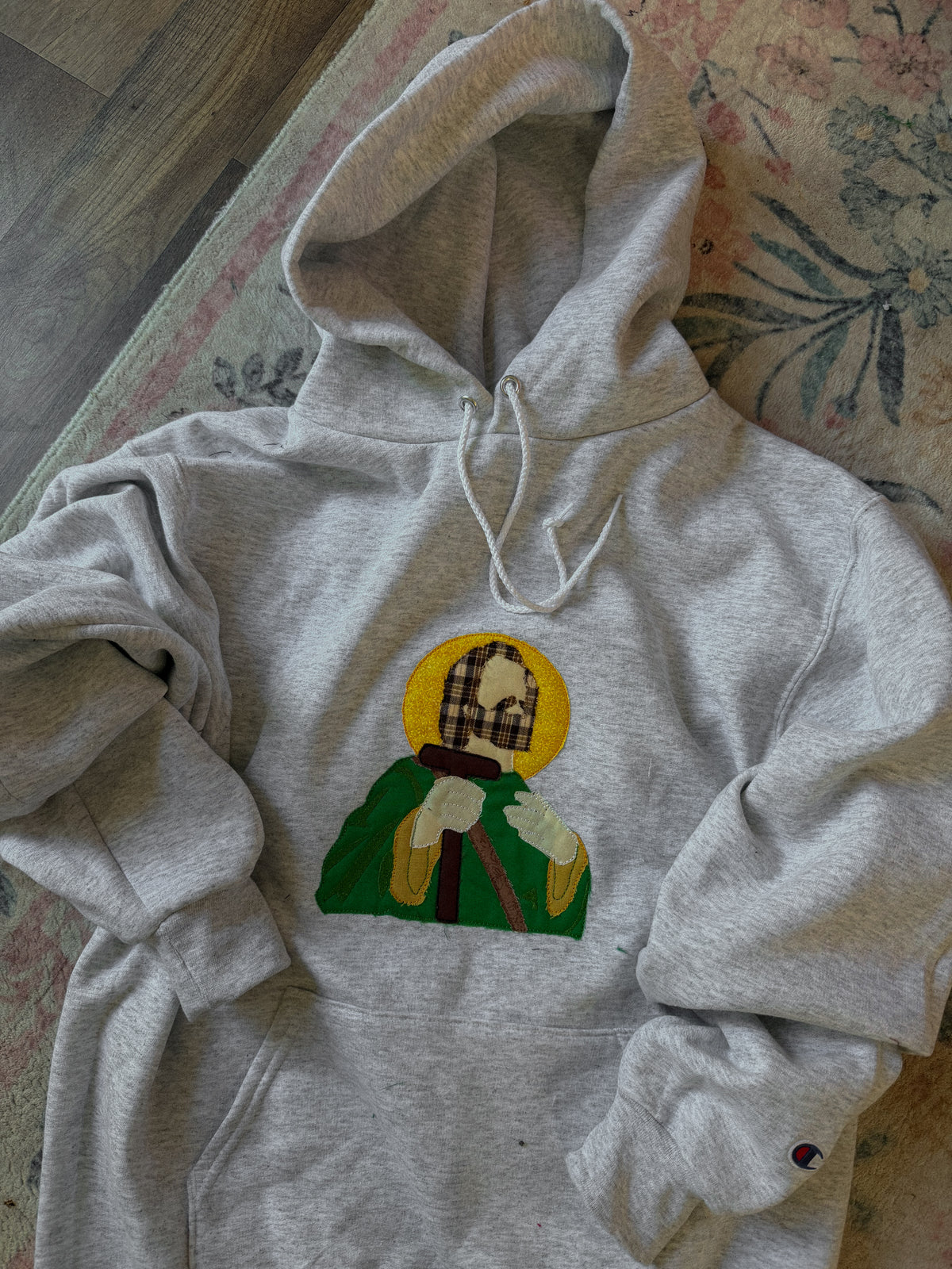 San Judas Tadeo Appliqué Hoodie