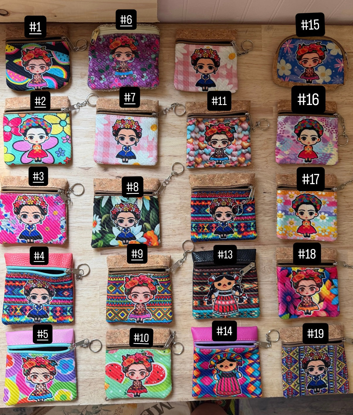 Frida Kahlo Coin Purse Wallet Keychain