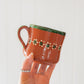 Traditional Green Trim Barro Mug