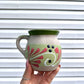 Traditional green+pink artesanal Mug