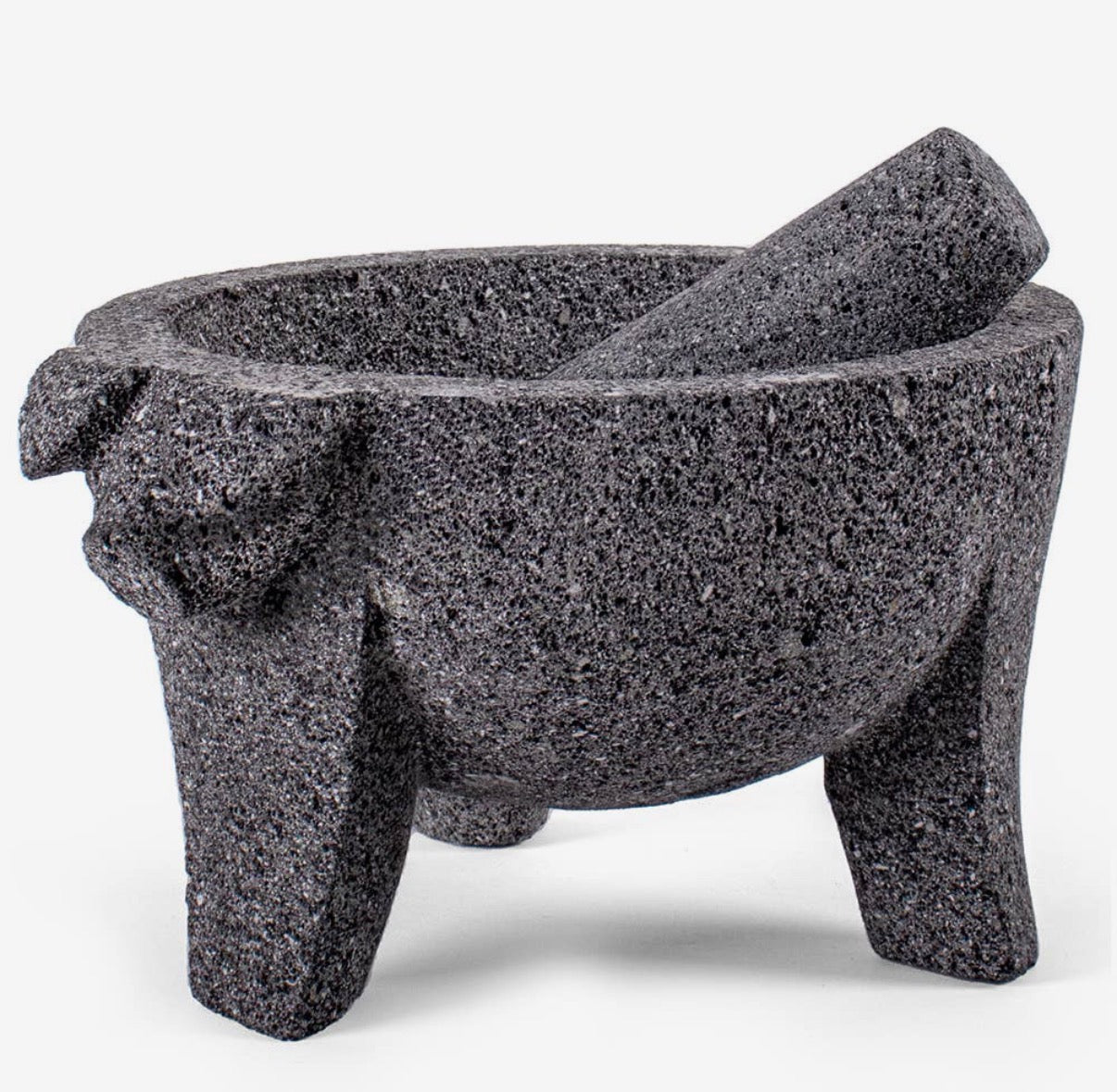 Molcajete Puerco Original 100% Lava Volcanic Stone Mortar and Pestle