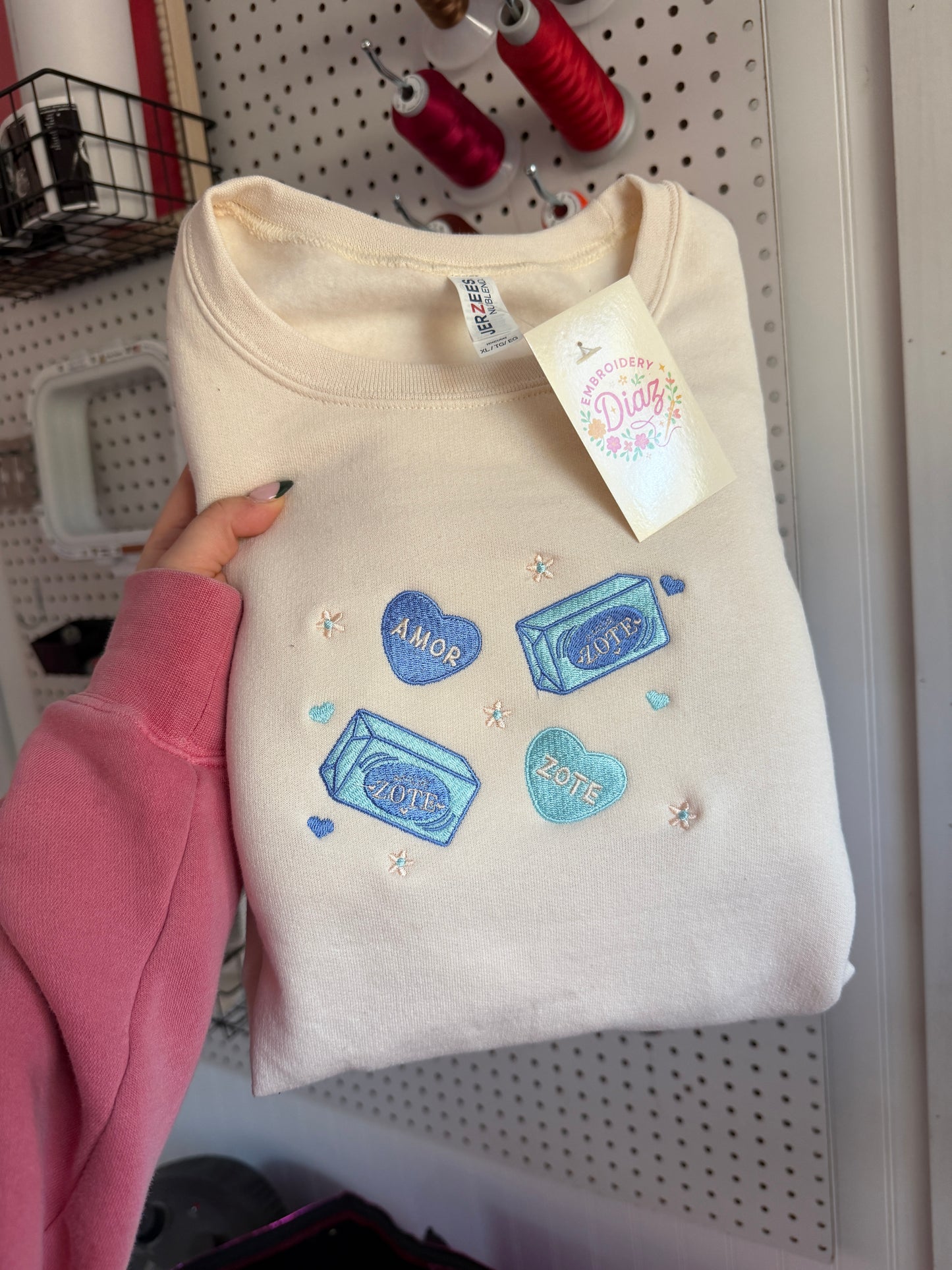 AmorZote Valentines Embroidered Crewneck (ADD 2 FOR 10% OFF)