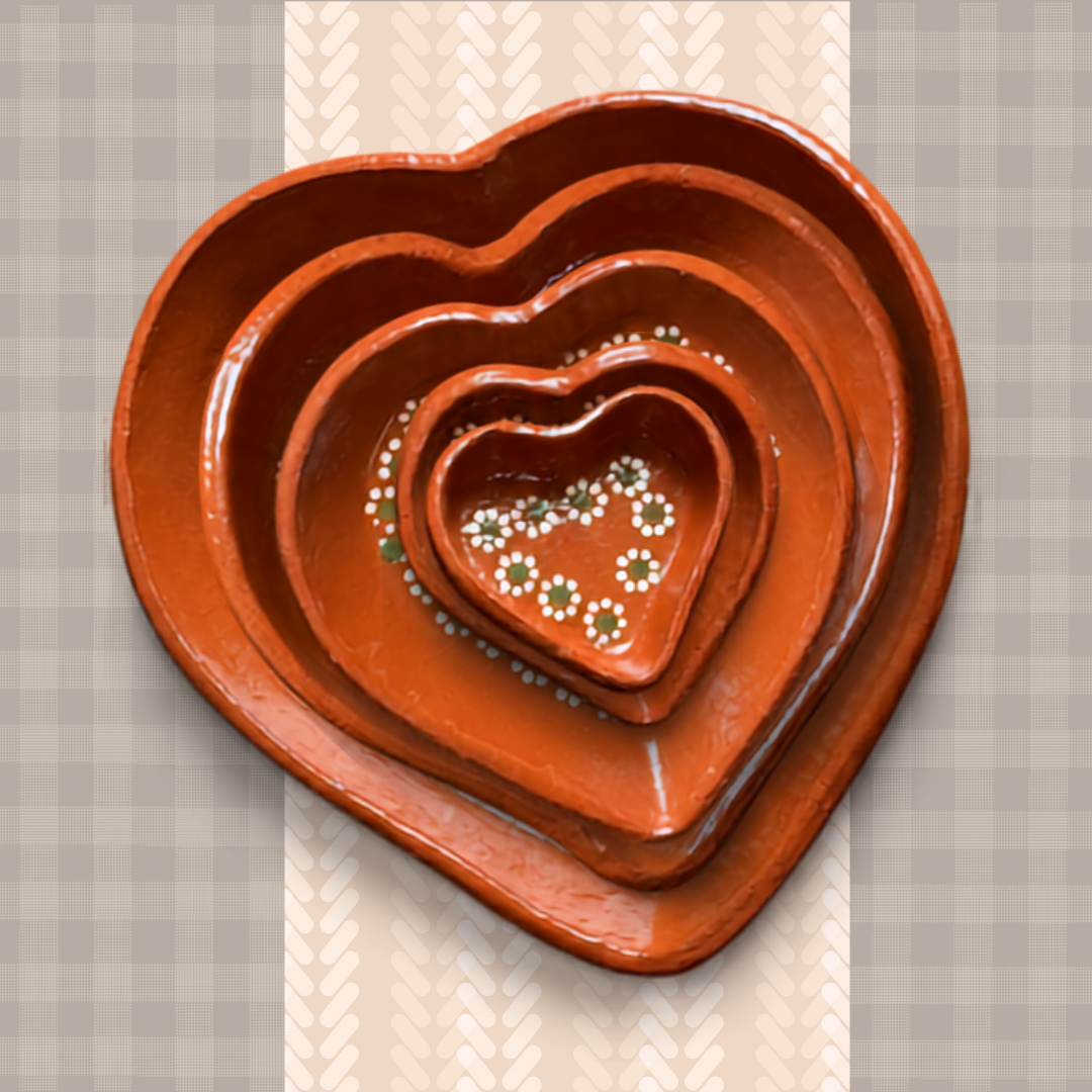 Heart-Shaped Corazon Barro Plate