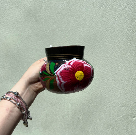 Floral Artesanal Barro Mug